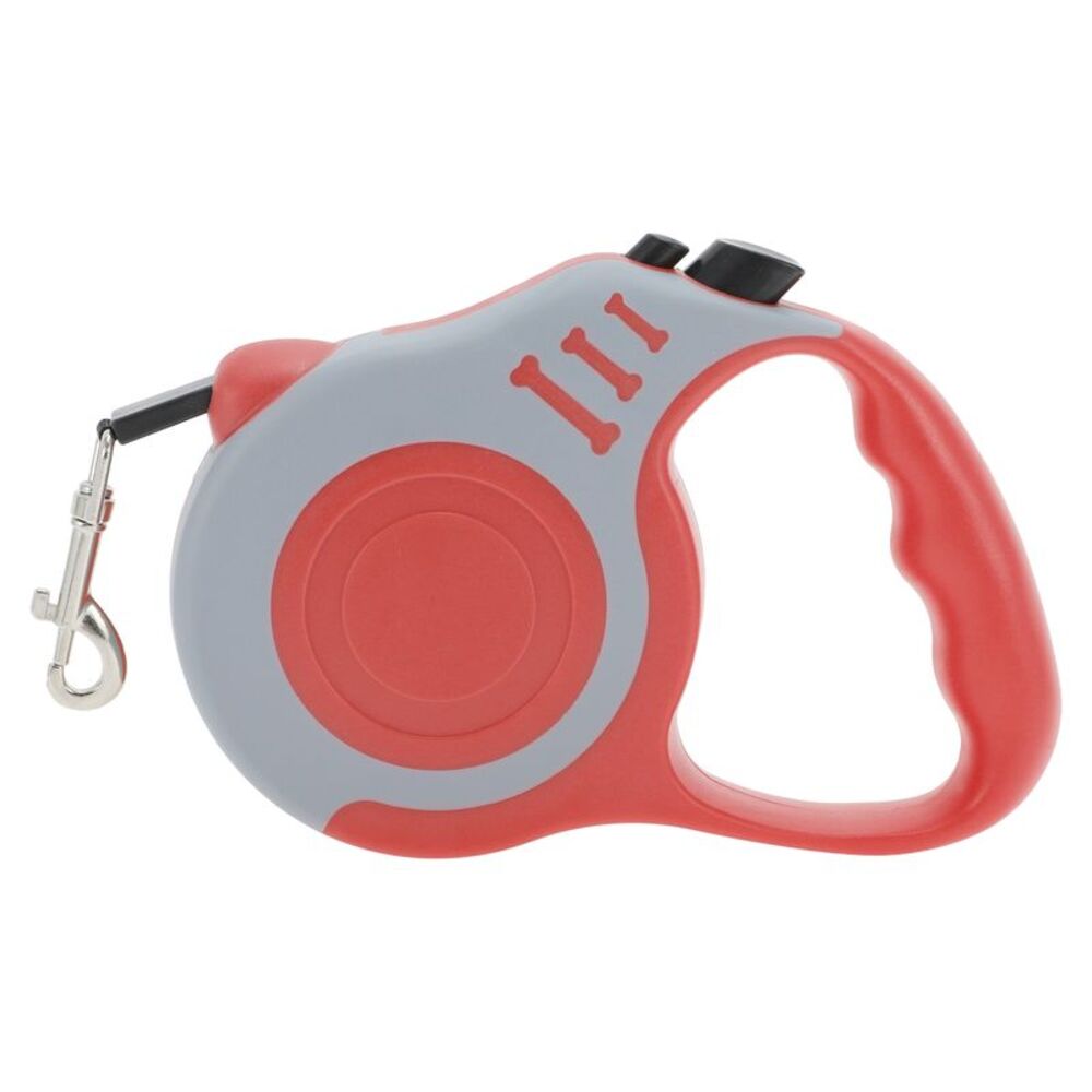 Ergonomic Retractable Pet Leash 118.11" Red Gray